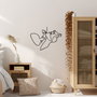 Wallity To Feel Escultura de Pared de Metal Negra